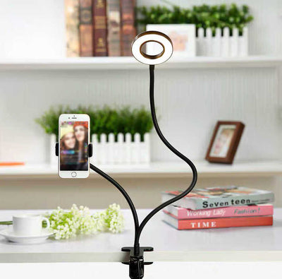Zore Clip Flash Light Işıklı Telefon Tutucu Ring Light Siyah