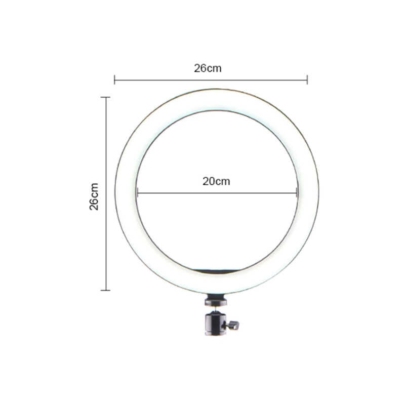 Zore CXB-260 Işıklı Telefon Tutucu Ring Light Siyah