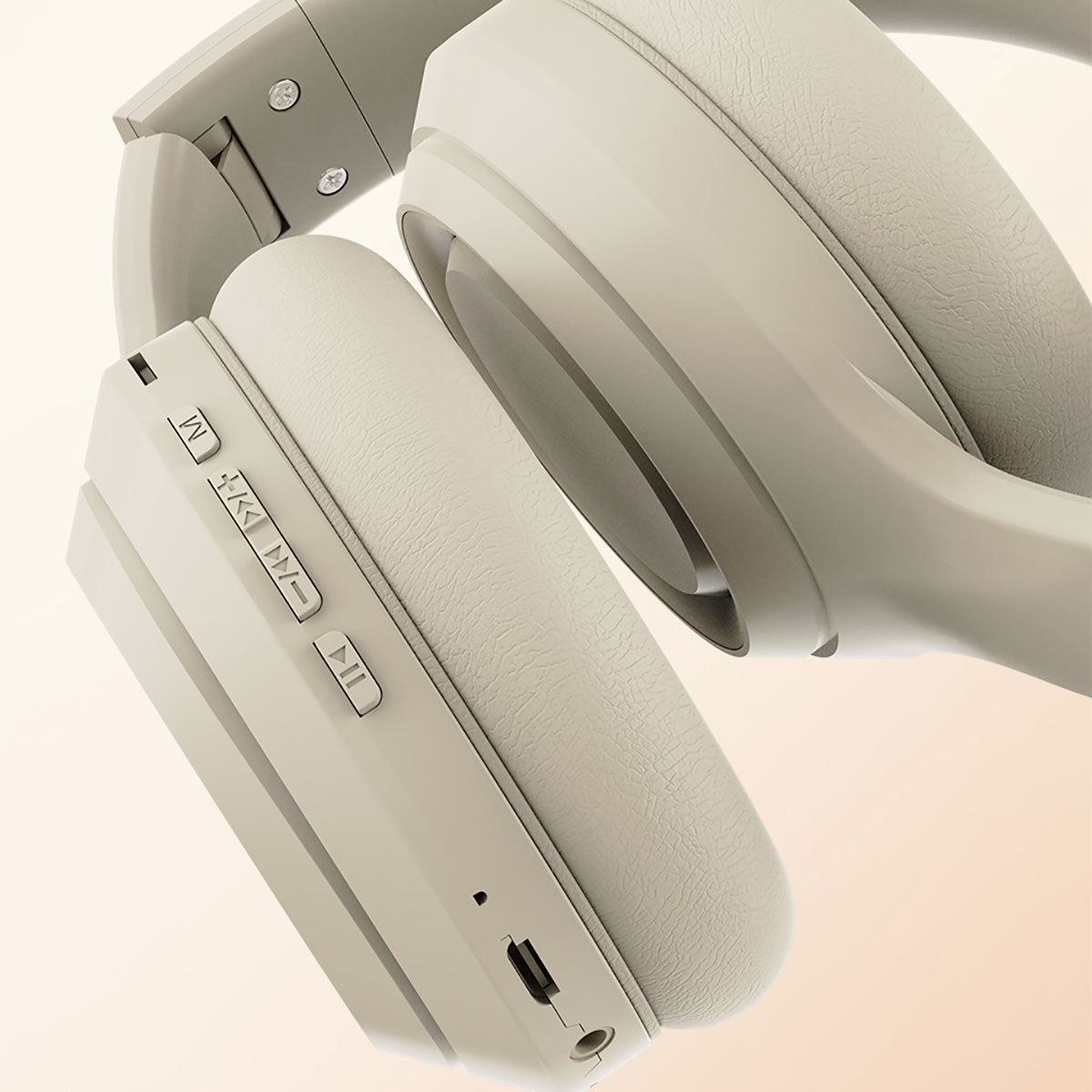 Zore DR-58 Ayarlanabilir ve Katlanabilir Kulak Üstü Bluetooth Kulaklık Krem