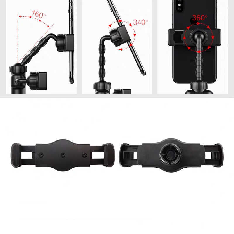 Zore Dual Small Light Işıklı Telefon Tutucu 9cm Ring Light Siyah