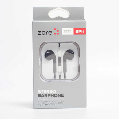 Zore EP6 Süper Seri 3.5mm Kulaklık Siyah