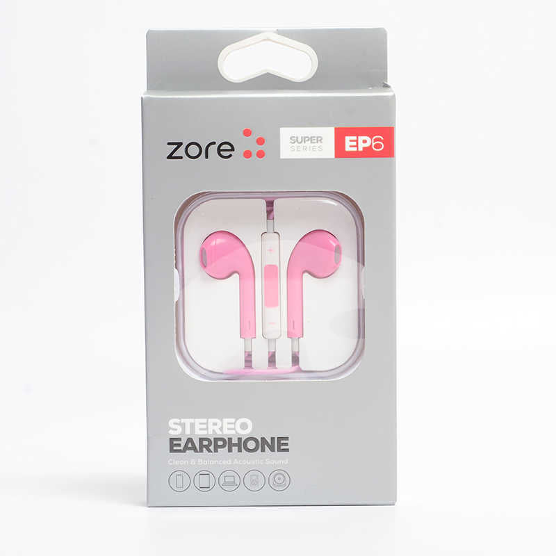Zore EP6 Süper Seri 3.5mm Kulaklık Pembe