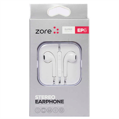 Zore EP6 Süper Seri 3.5mm Kulaklık Beyaz