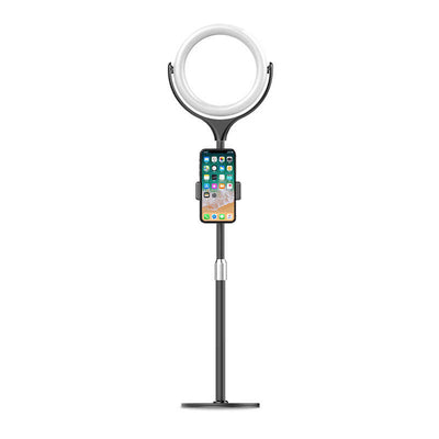 Zore F-537 Işıklı Telefon Tutucu Ring Light Siyah