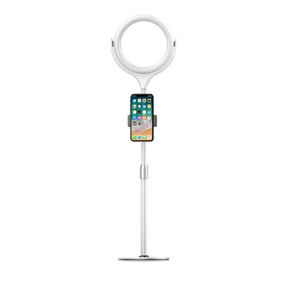Zore F-537 Işıklı Telefon Tutucu Ring Light Beyaz