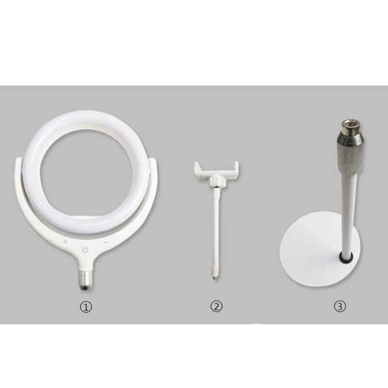 Zore F-539A Işıklı Telefon Tutucu Ring Light Siyah