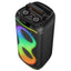 Zore GD-2823 Dijital LED Göstergeli FM Radyolu Mikrofonlu RGB TWS Çift 8 inç Stereo Bass Kablosuz Karaoke Hoparlör Siyah