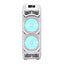 Zore GD-2828 Dijital LED Göstergeli Mikrofonlu RGB TWS Çift 8 inç Stereo Bass Kablosuz Karaoke Hoparlör Beyaz