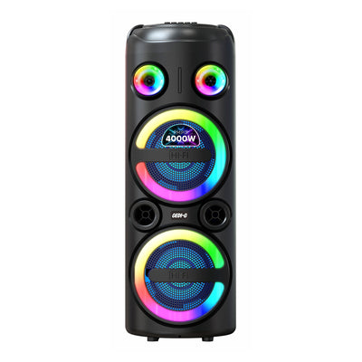 Zore GD-2851 Dijital LED Göstergeli FM Radyolu Mikrofonlu RGB TWS Çift 8 inç Stereo Bass Kablosuz Karaoke Hoparlör
