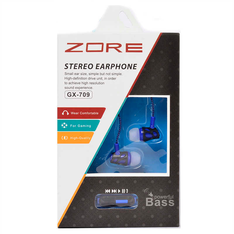 Zore GX-709 Mp3 Stereo Kulaklık Saks Mavi