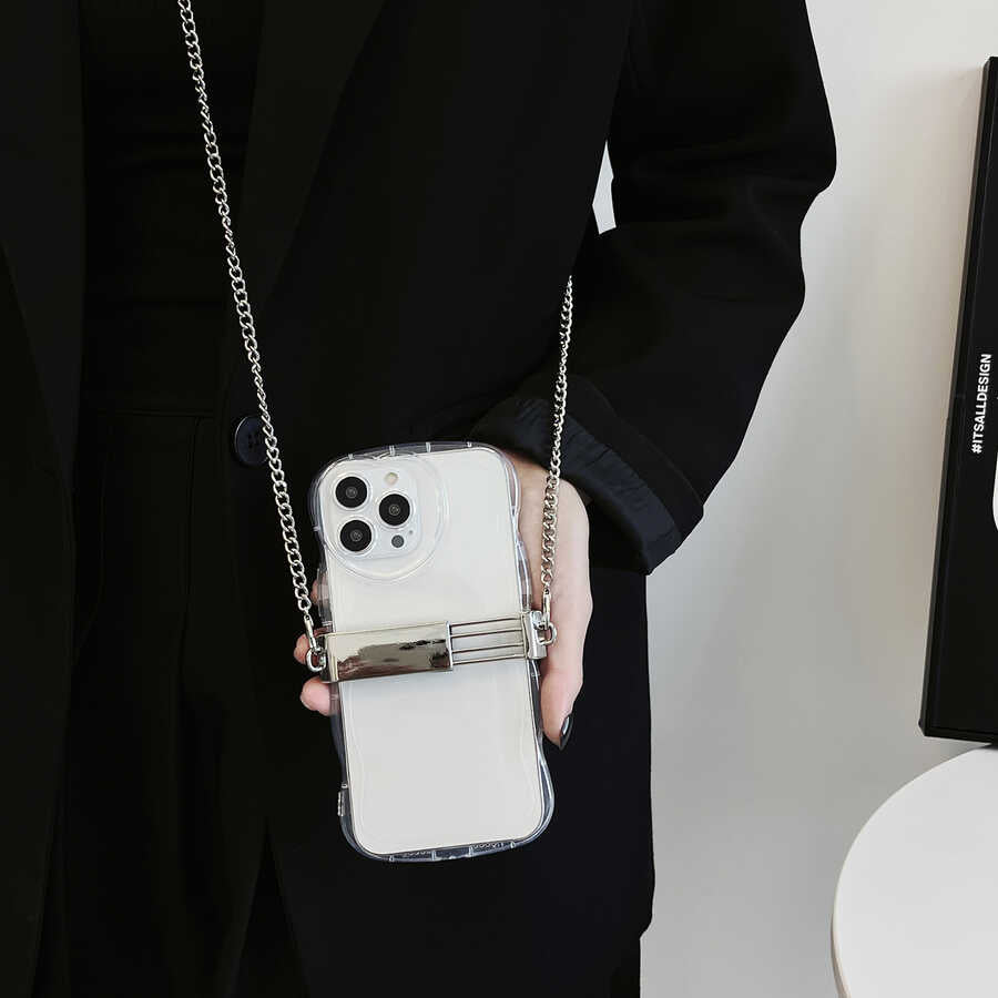 Zore İP02 Cep Telefonu Boyun Askısı Metal Zincir Gümüş