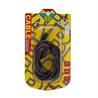 Zore Jacklı 3 Metre Aux Uzatma Kablosu Siyah