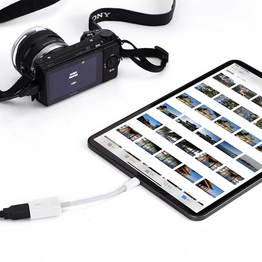 Zore JH-0514 Lightning To Usb Kamera Bağlantı Adaptörü Beyaz