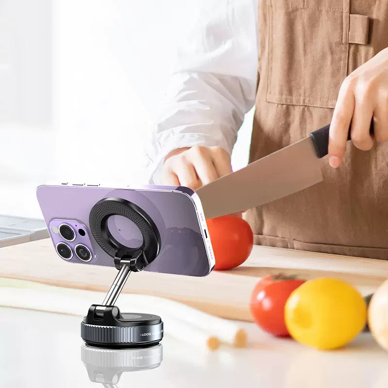 Zore K007 Pro 360 Derece Dönebilen Vakum Özellikli Magnetik Telefon Tutucu Siyah