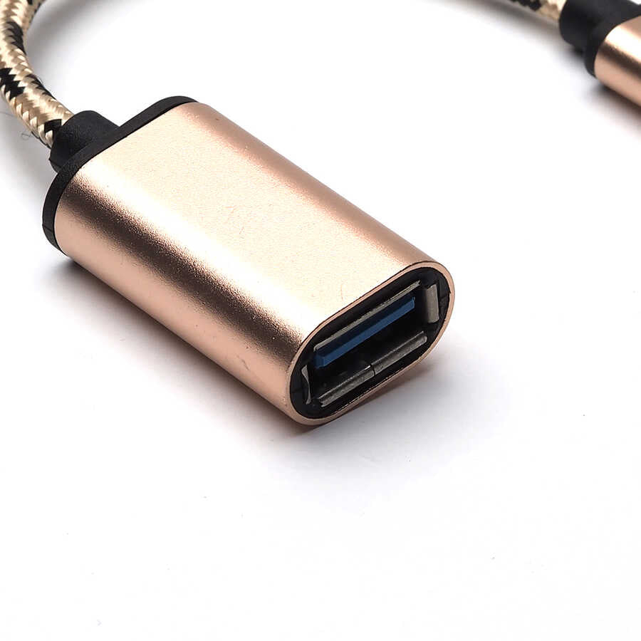 Zore Kablolu Metal Type-C Otg Siyah