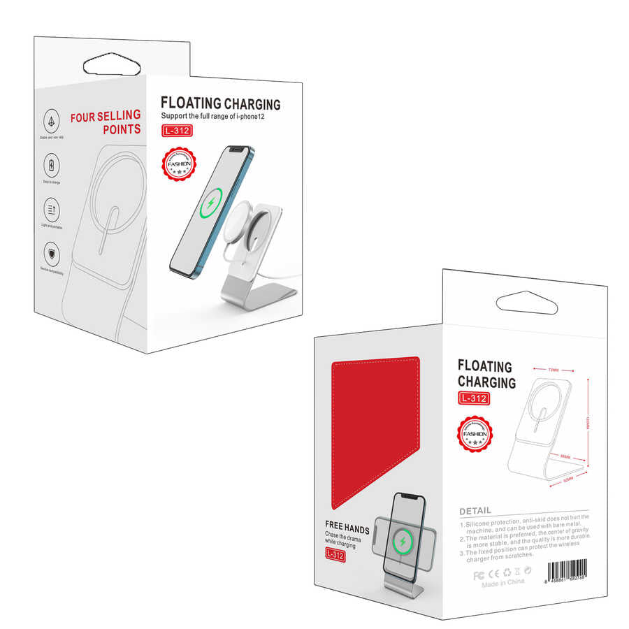 Zore L312 M-safe Şarj Standı Gümüş