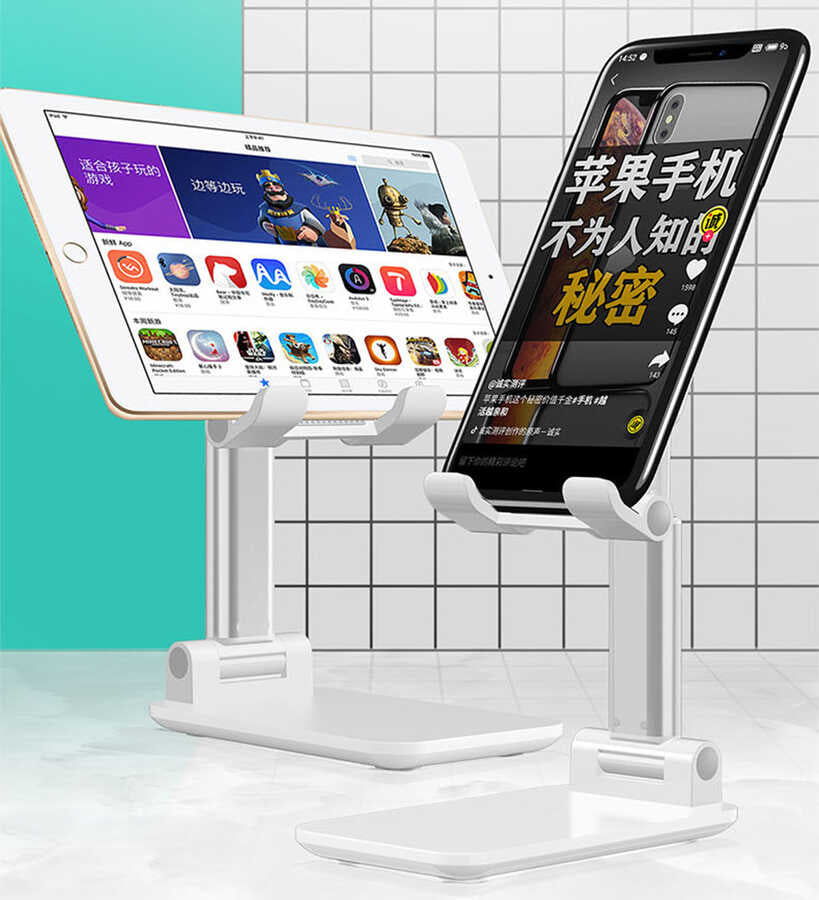 Zore LF-219 Masa Tablet - Telefon Tutucu Beyaz