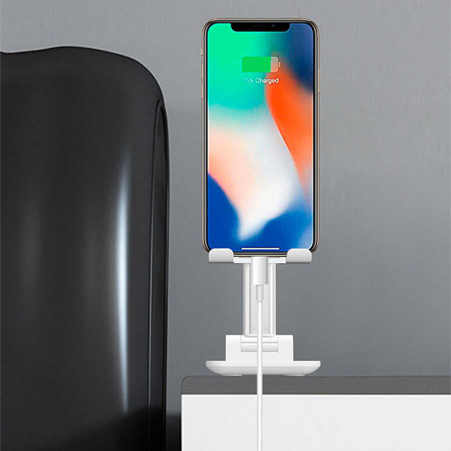 Zore LF-219 Masa Tablet - Telefon Tutucu Beyaz