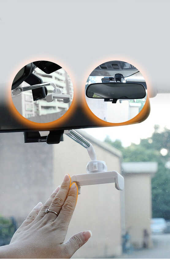 Zore LG-01 Dikiz Aynası Telefon Tutucu Beyaz