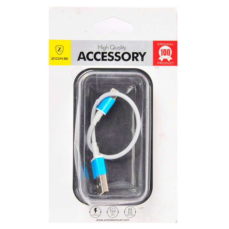 Zore Lightning Beyaz 25-30 Cm Kısa Usb Kablo Beyaz