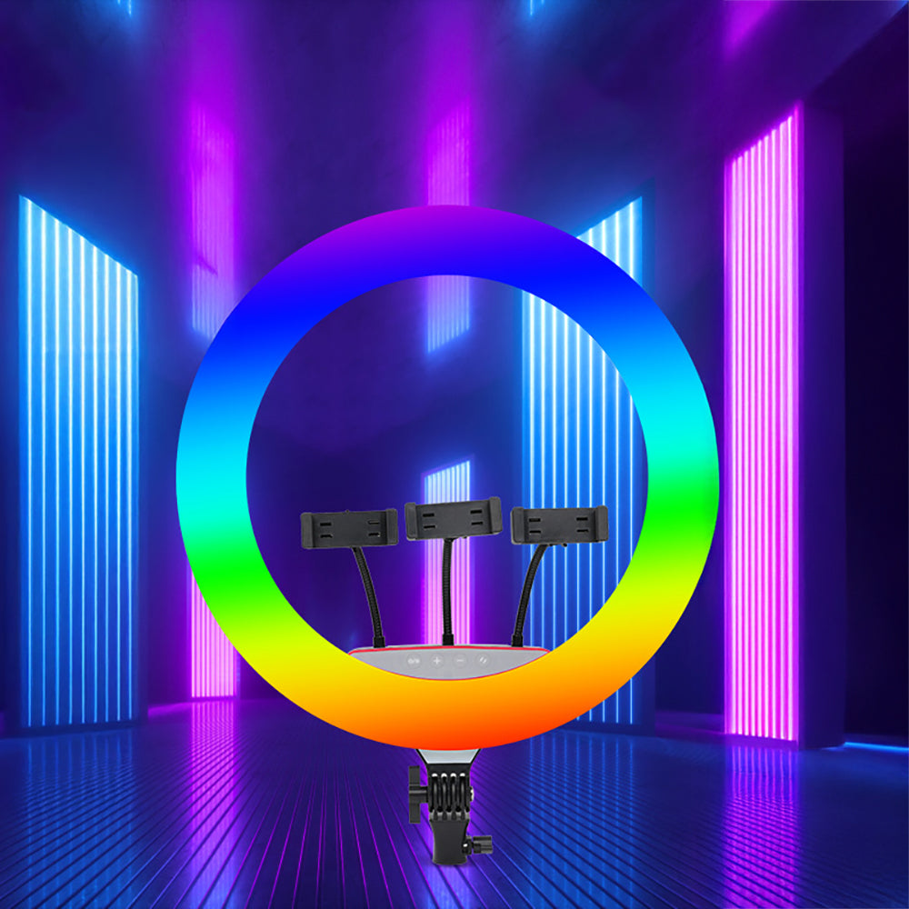 Zore LJJ22 RGB Light 56cm Işıklı Telefon Tutucu Ring Light Siyah