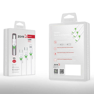 Zore LS32 Type-C Usb Kablo Beyaz