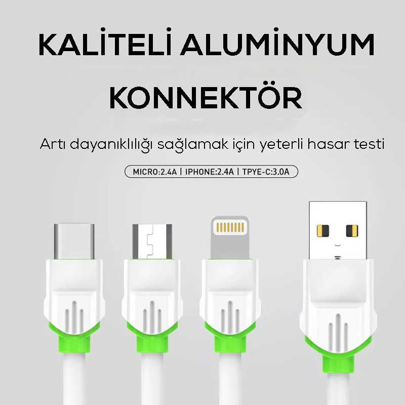 Zore LS32 Type-C Usb Kablo Beyaz