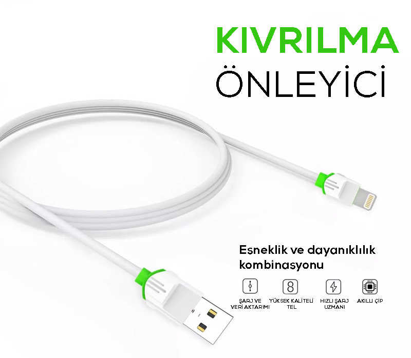 Zore LS32 Type-C Usb Kablo Beyaz