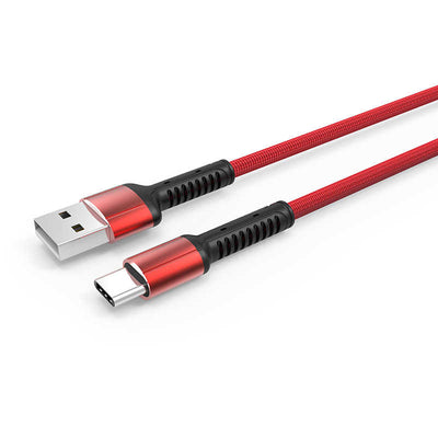 Zore LS63 Type-C Usb Kablo Kırmızı