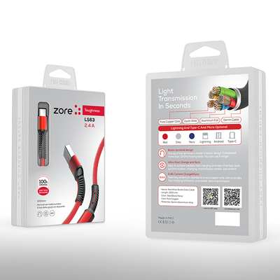 Zore LS63 Type-C Usb Kablo Mavi