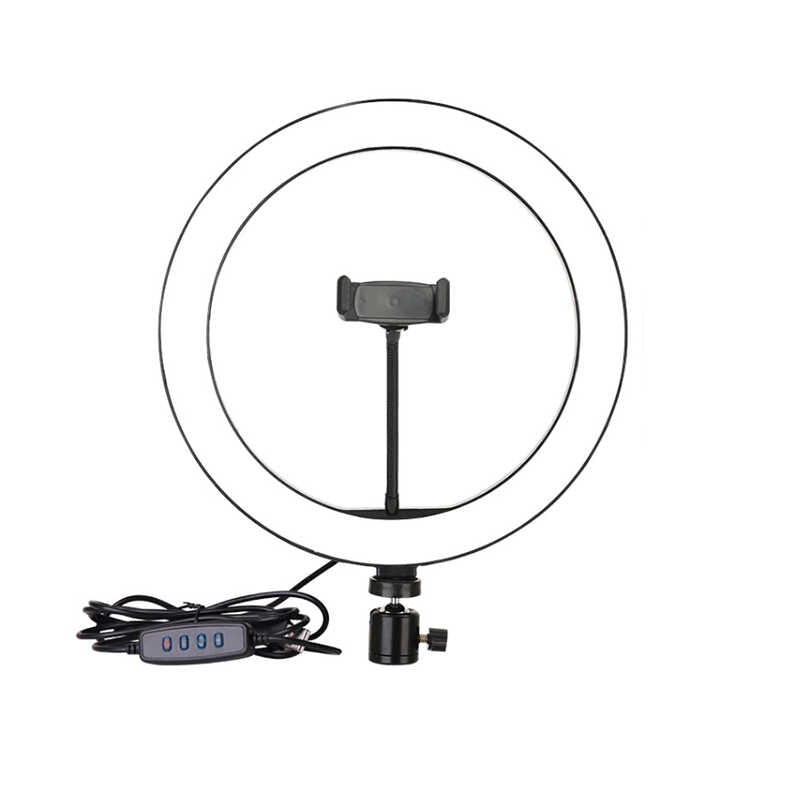 Zore M-26 Işıklı Telefon Tutucu Ring Light Siyah