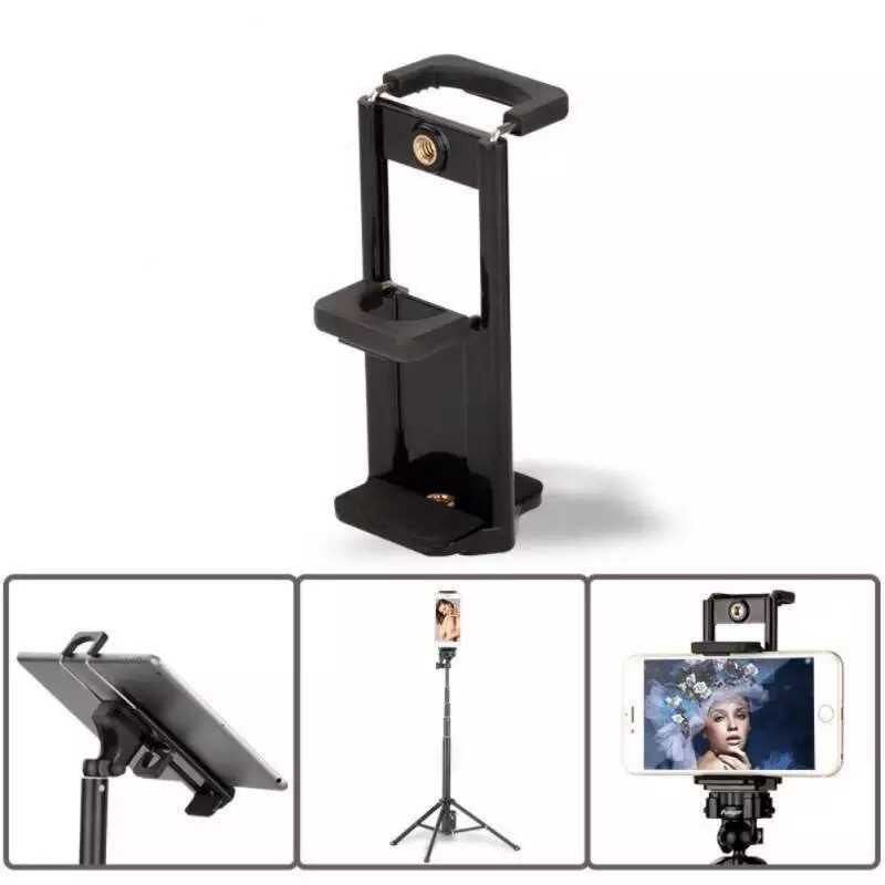 Zore M-05 Tripod Başlığı Telefon Tablet Tutucu Siyah