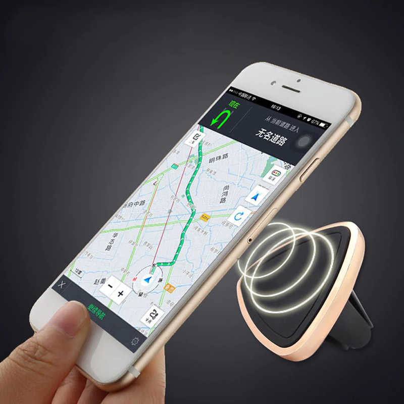 Zore Magnetic Air Vent Araç Telefon Tutucu Turuncu Vakumlu Gold