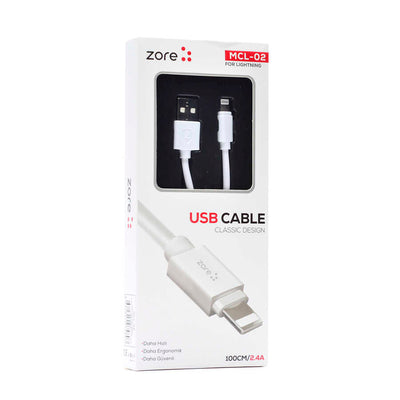 Zore MCL-02 Lightning Usb Kablo Beyaz
