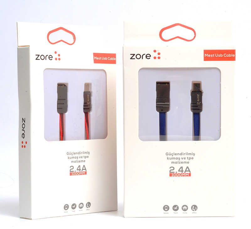 Zore Mest Type-C Usb Kablo 1M Kırmızı