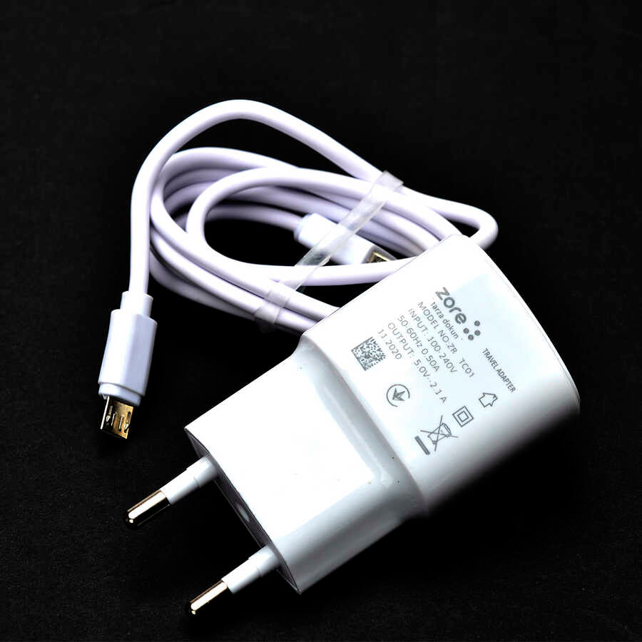 Zore Metro Serisi ZR-TC01 Micro 2 in 1 Şarj Seti Beyaz