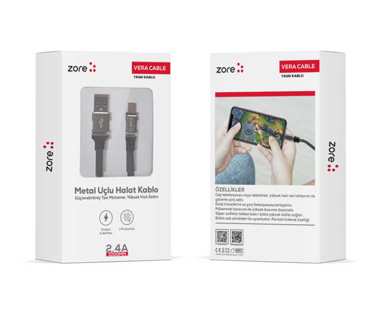 Zore Micro Vera Usb Kablo Krem