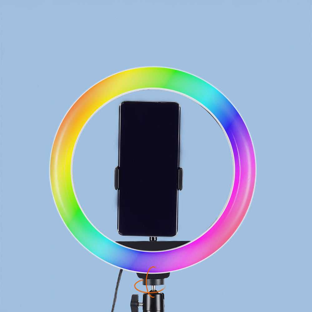 Zore MJ20 RGB Light 8 inç Işıklı Telefon Tutucu Ring Light Siyah