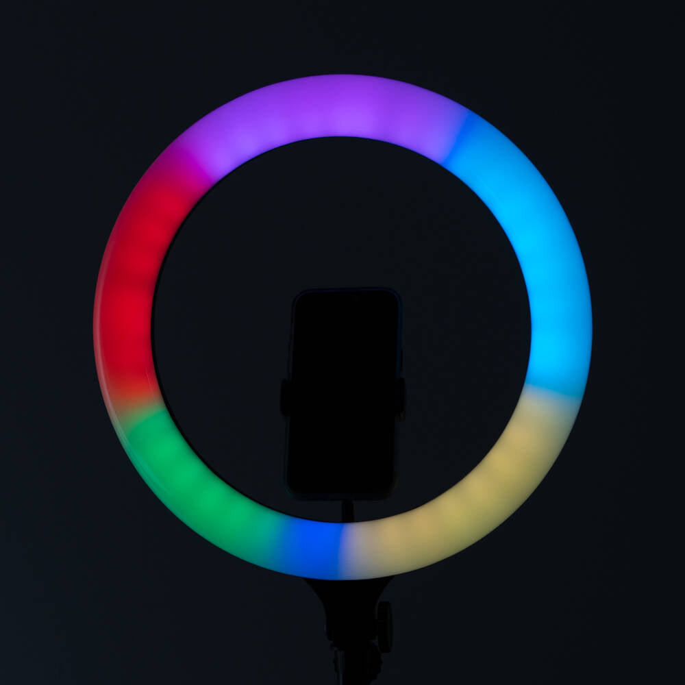 Zore MJ38 RGB 25W Ring Light Canlı Yayın 38cm USB'li ve Telefon Stand Siyah