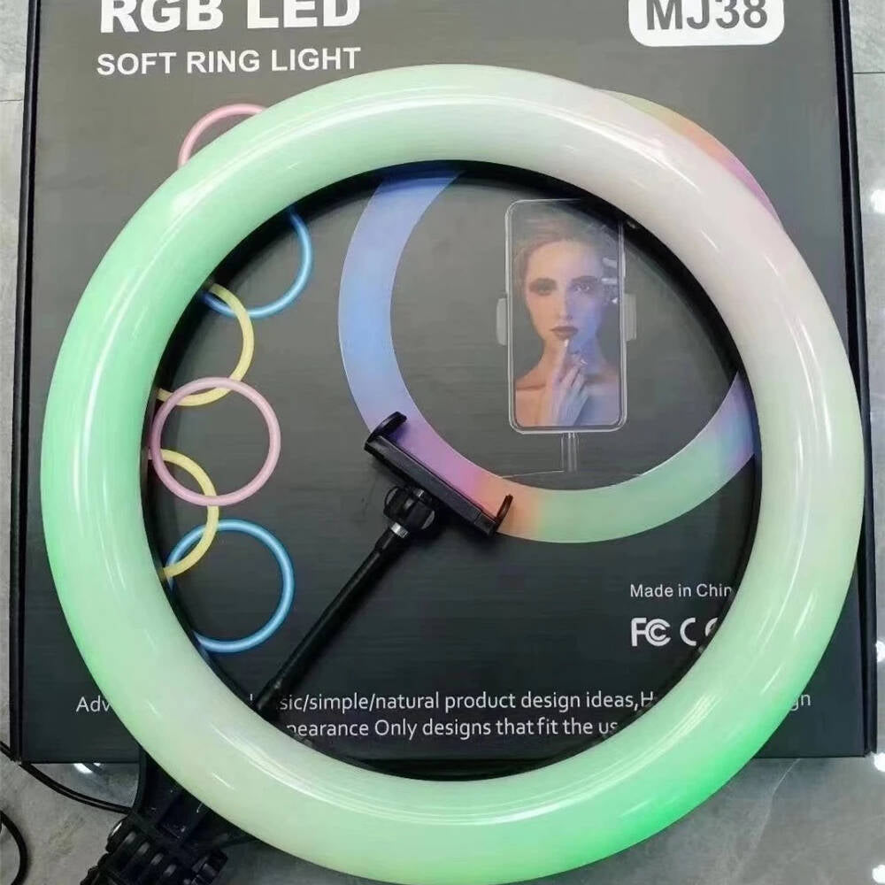 Zore MJ38 RGB 25W Ring Light Canlı Yayın 38cm USB'li ve Telefon Stand Siyah