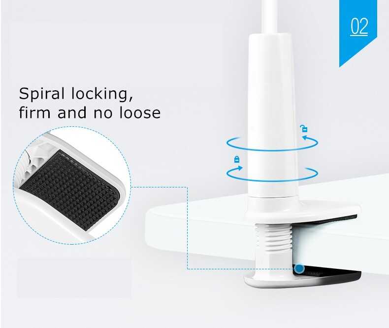 Zore MS-02 Masa Tablet Telefon Tutucu Beyaz