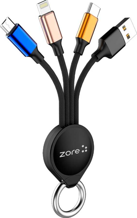 Zore OKS 3 in 1 Usb Kablo Siyah
