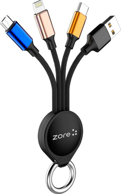Zore OKS 3 in 1 Usb Kablo Siyah
