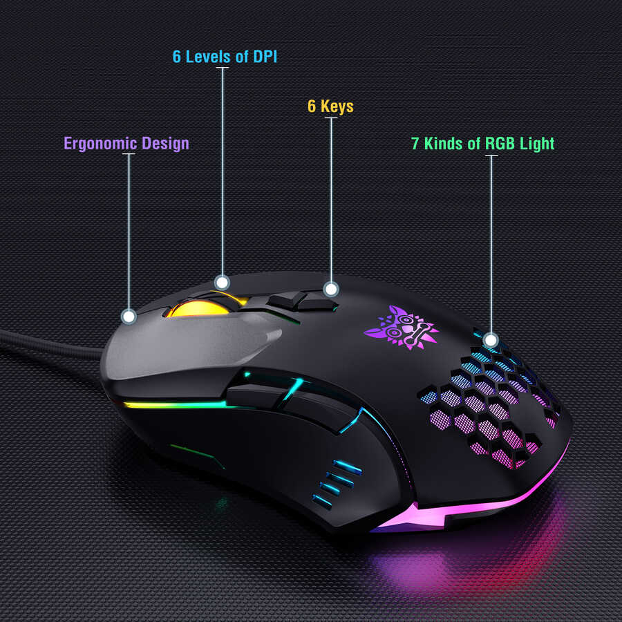 Zore Onikuma G21 RGB Oyuncu Klavye Mouse Seti Siyah