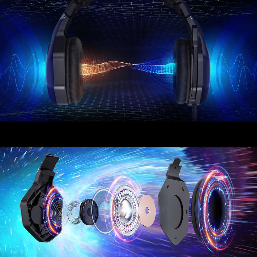 Zore Onikuma K10 Pro RGB Oyuncu Kulaklığı 3.5mm Siyah