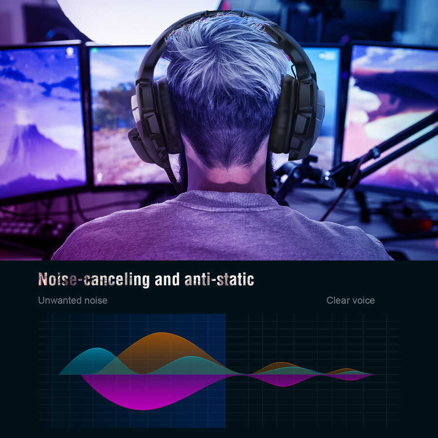 Zore Onikuma K5 Oyuncu Kulaklığı 3.5mm Siyah