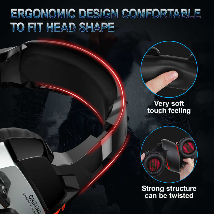 Zore Onikuma K5 Pro Oyuncu Kulaklığı 3.5mm Kırmızı