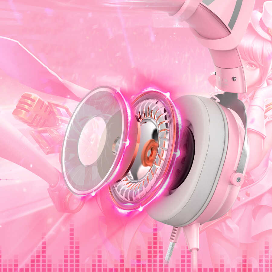 Zore Onikuma X11 Oyuncu Kulaklığı 3.5mm Pembe