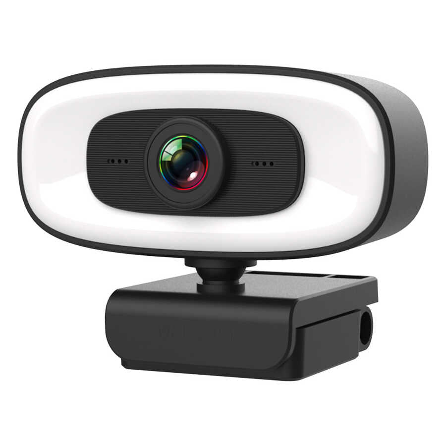 Zore PC-10 2K HD Görüntü Kaliteli Mikrofonlu Işıklı Tak Çalıştır Webcam Beyaz