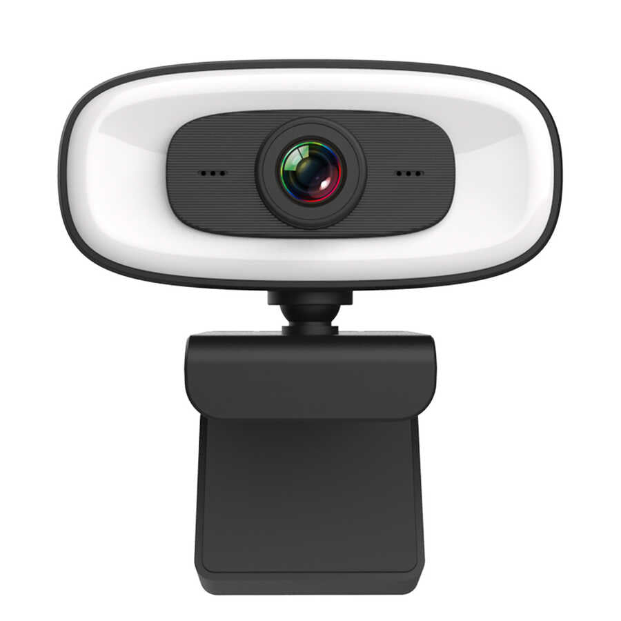 Zore PC-10 2K HD Görüntü Kaliteli Mikrofonlu Işıklı Tak Çalıştır Webcam Beyaz